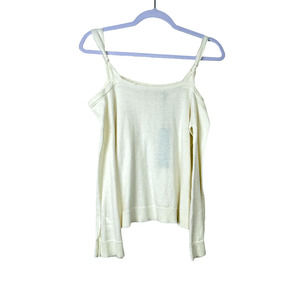 One Grey Day White Lincoln Cold Shoulder Top NWT Size Small